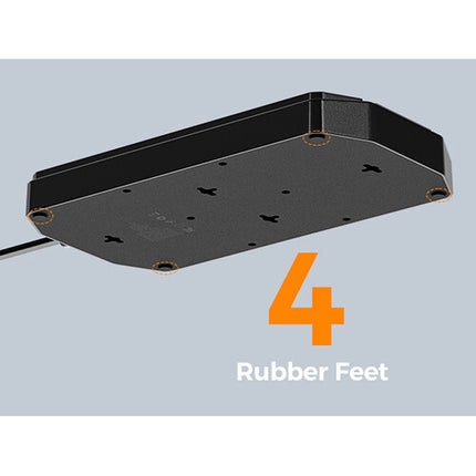 Tessan Protector de Sobretensión 22 Tomas 2 USB-A 2 USB-C 4000 Joules 6ft Negro