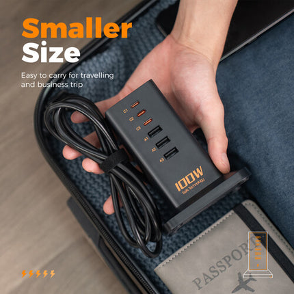 Tessan 6 en 1 Estación de Carga USB 100W 3 USB-C 3 USB-A
