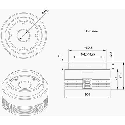 ZWO ASI662MM Cámara Astronómica Monocromo Sensor 2.1MP Pixel 2.9µ