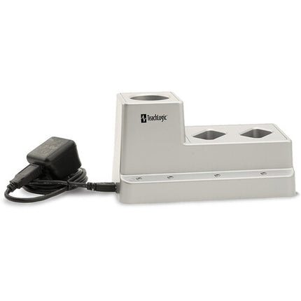 TeachLogic BRC-60 Cargador Drop-In para Micrófonos IR con Adaptador y Soporte para 2 Mics