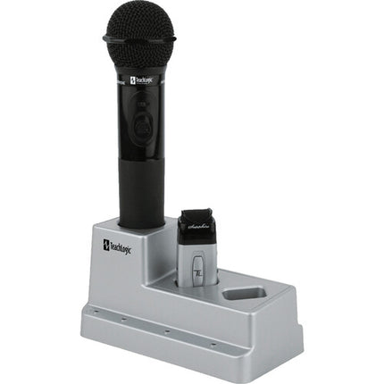 TeachLogic BRC-60 Cargador Drop-In para Micrófonos IR con Adaptador y Soporte para 2 Mics