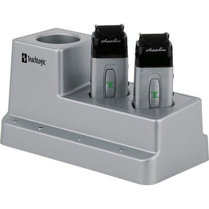 TeachLogic BRC-60 Cargador Drop-In para Micrófonos IR con Adaptador y Soporte para 2 Mics