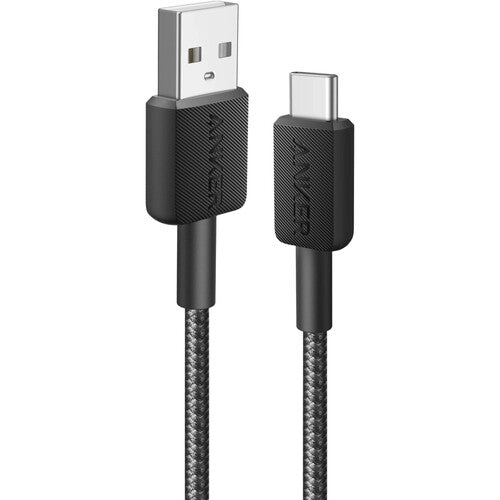 Anker 322 Cable USB-A a USB-C Trenzado Negro 10 pies 15W 480 Mb/s