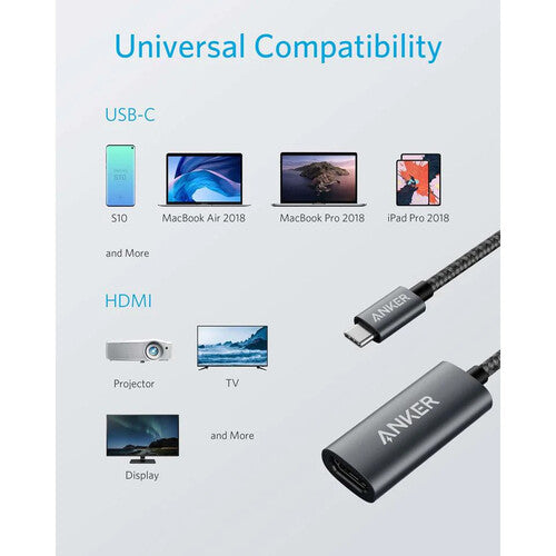 Anker 310 Adaptador USB-C a HDMI 4K 60Hz Cable Nylon Trenzado
