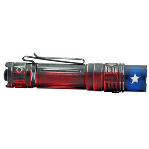 Fenix PD36R V2 Linterna Recargable 1700 Lúmenes 21700 Batería Texas Flag Cerakote