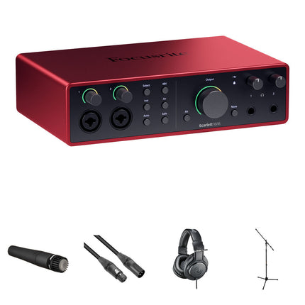 Focusrite Scarlett 16i16 USB-C Interfaz Audio MIDI 24-Bit 192 kHz Kit Completo