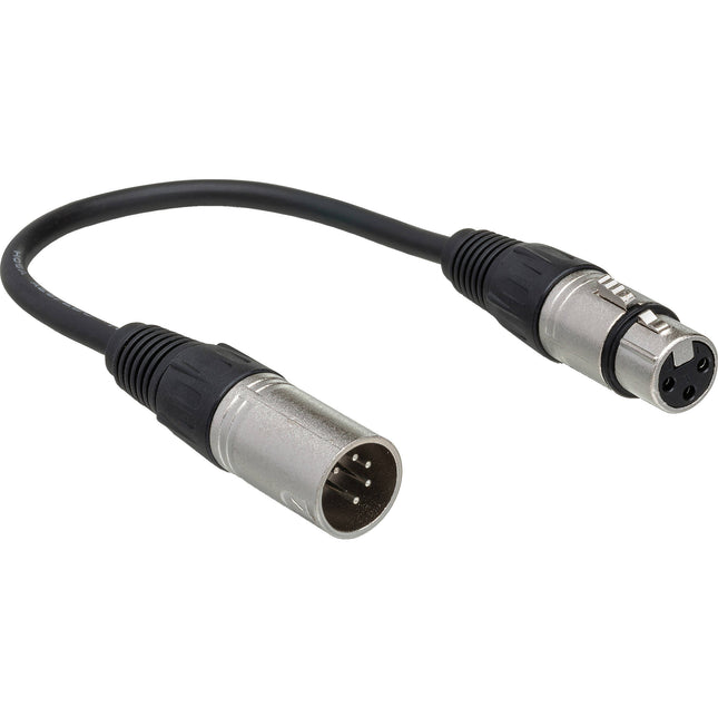 Hosa Technology Cable DMX 5-Pin XLR Macho a 3-Pin XLR Hembra 15 cm con Garantía Limitada