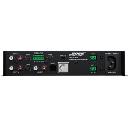 Bose Professional Veritas 250BL Amplificador de Zona Integrado y Mezclador Smart con Pantalla OLED Bluetooth y 30 Presets