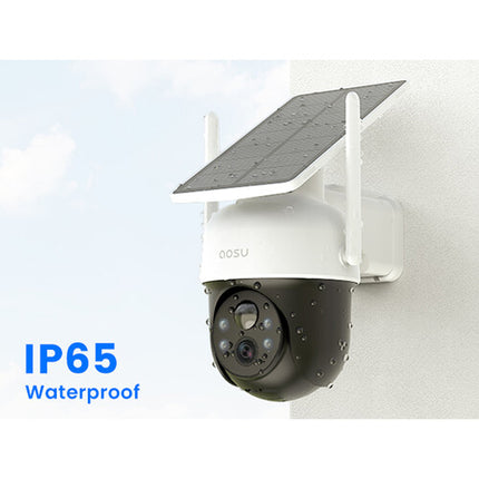 aosu SolarCam D1 Classic Cámara de Seguridad Solar 2K 3MP Visión Nocturna Pan Tilt