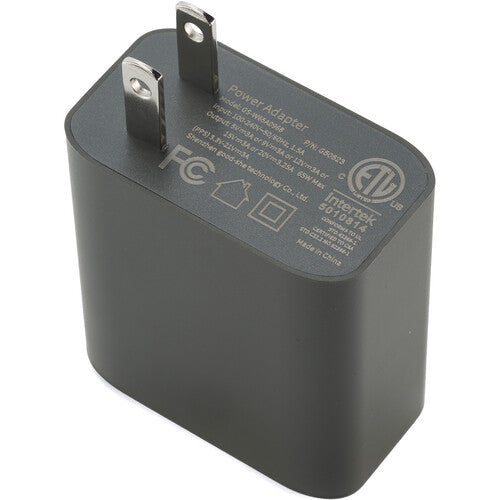 Tilta Adaptador de corriente USB-C 65W verde con enchufe US fijo