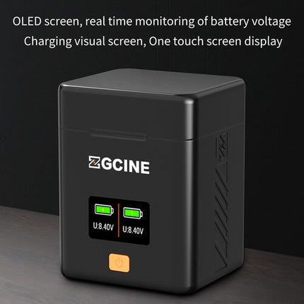 ZGCINE Cargador Dual Rápido para Baterías Canon LP-E17 con Pantalla OLED y Almacenamiento Tarjetas