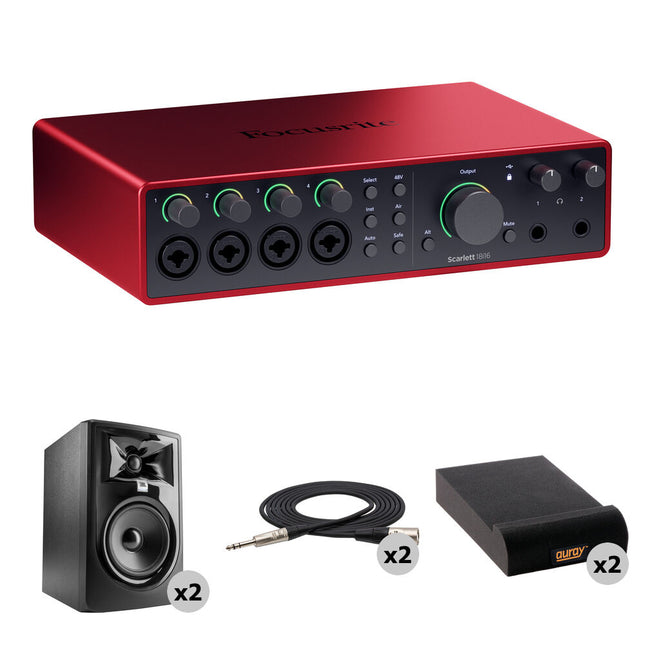 Focusrite Scarlett 18i16 USB-C Interfaz de Audio MIDI 24-bit 192 kHz Kit de Mezcla