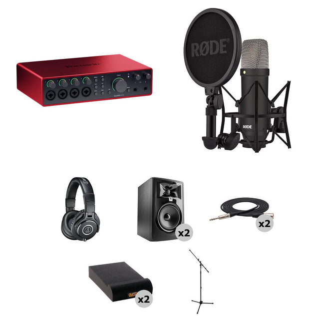 Focusrite Scarlett 18i16 USB-C Interfaz Audio MIDI 4 Preamp 192 kHz Kit Home Studio