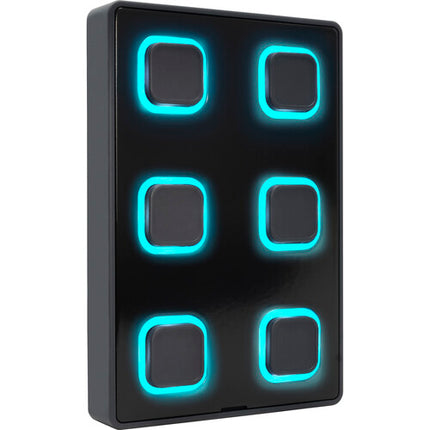 Visual Productions B-Station2 Panel de Montaje en Pared 6 Botones RGB Ethernet UTP