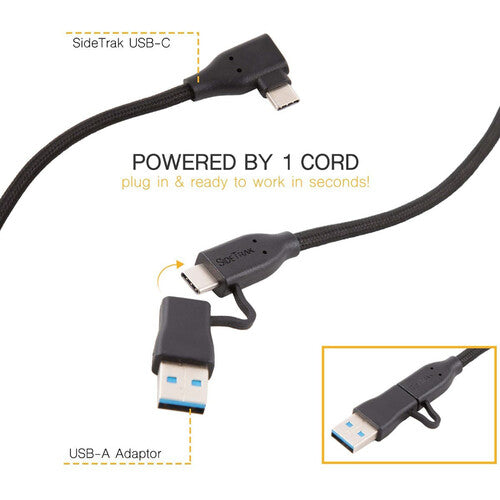 Luxor SideTrak Cable USB tipo C con Adaptador USB A Integrado 46 cm 30 AWG