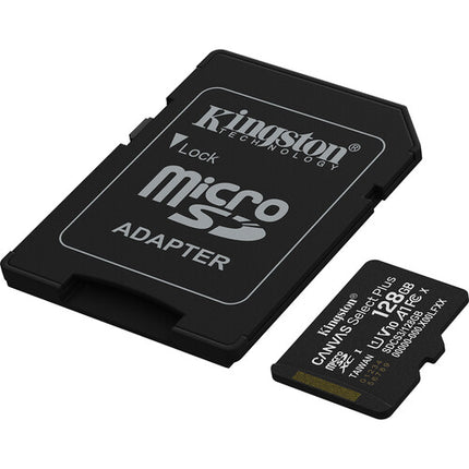 Kingston 128GB Canvas Select Plus microSDXC UHS-I Clase 10 con Adaptador SD