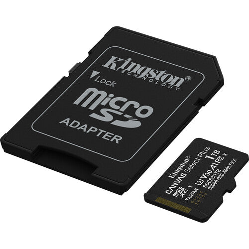 Kingston 1TB Canvas Select Plus microSDXC UHS-I 150 MB/s con Adaptador SD