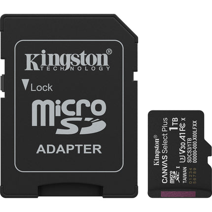 Kingston 1TB Canvas Select Plus microSDXC UHS-I 150 MB/s con Adaptador SD