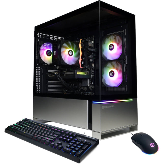 CyberPowerPC Gamer Master PC Escritorio AMD Ryzen 5 4.2GHz 16GB DDR5 1TB SSD RTX 5050 8GB RGB Teclado Ratón