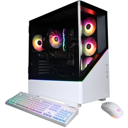 CyberPowerPC Gamer Xtreme PC sobremesa Blanco Intel 20 núcleos 16GB RAM 2TB SSD RTX 5050 8GB con ratón y teclado USB