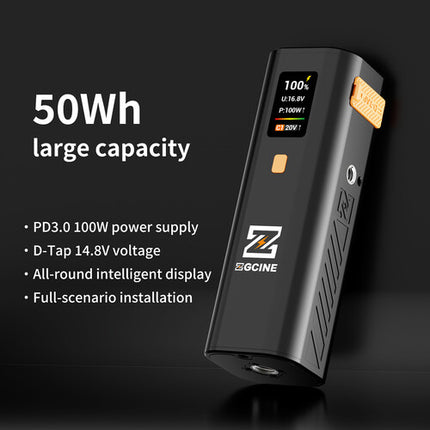 ZGCINE ZG-H50 Mini Empuñadura Batería 52Wh OLED USB-C
