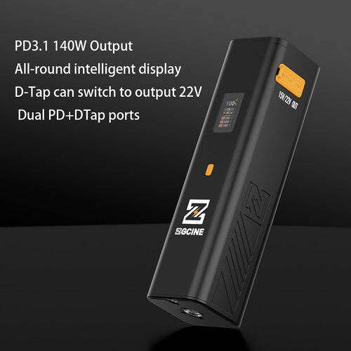 ZGCINE ZG-H110 Empuñadura Batería 110Wh 22V con Doble USB-C y D-Tap
