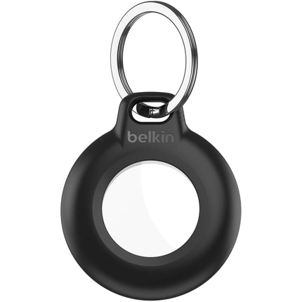 Belkin Funda Impermeable para AirTag con Llavero Negro y Ventana Transparente