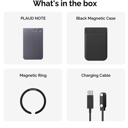 Grabadora de voz PLAUD AI NOTE 64GB 30 horas con funda MagSafe plata