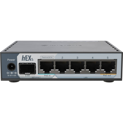 MikroTik hEX S Router de Red Gestionado 5 Puertos Gigabit 2.5G SFP PoE