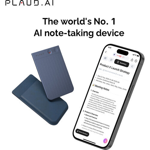 Grabadora de Voz PLAUD AI NOTE 64GB 30 Horas Grabación Funda MagSafe Azul