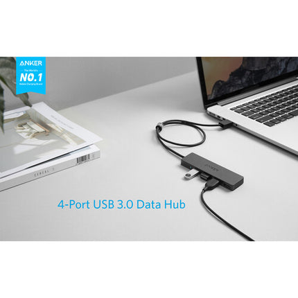 Anker Hub USB 3.2 Gen 1 Ultra Delgado 4 Puertos con Cable Integrado