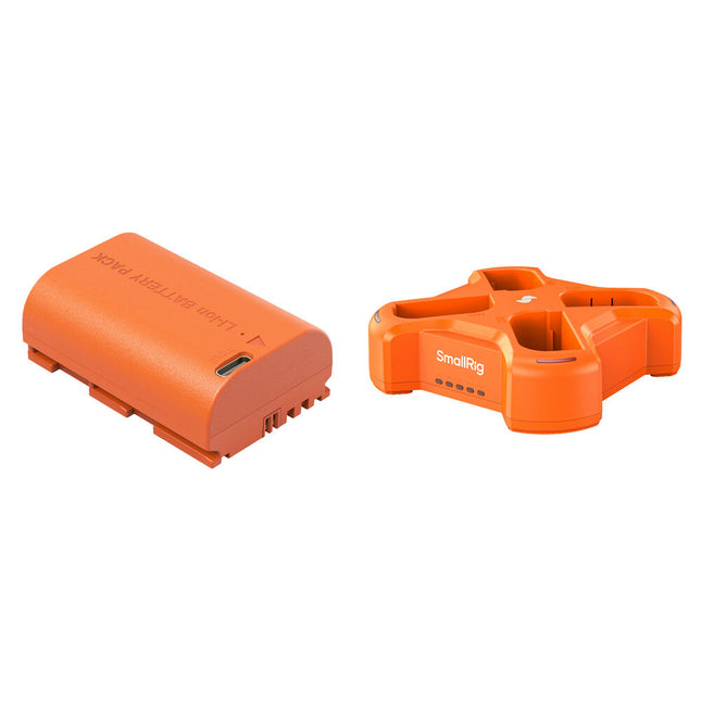 SmallRig LP-E6NH Kit Batería USB-C 2400mAh y Cargador 4 Canales