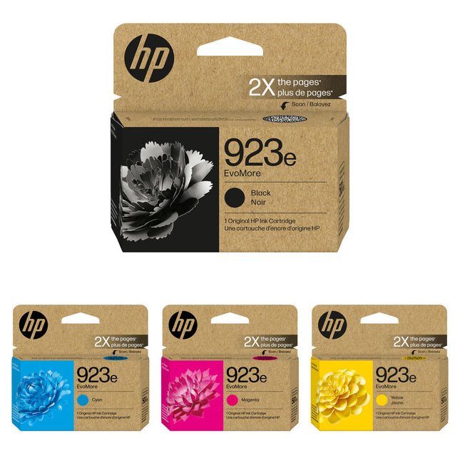 HP 923e EvoMore Kit de Cartuchos de Tinta 4 Colores para OfficeJet Pro 8135e 8139e