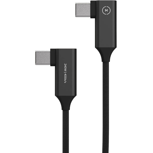 Moment SuperFlex Cable USB-C Ángulo Recto 4 Pulgadas 40 Gb/s 240W