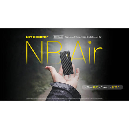 Nitecore NB Air Power Bank 5000mAh USB-C 18W IPX7 Resistente Agua