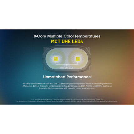 Nitecore TINI 3 Linterna LED Recargable Multicolor 600 Lúmenes USB-C Negra