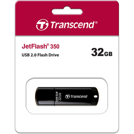 Transcend 32GB JetFlash 350 Memoria USB 2.0 Negra 32GB Slim Portátil