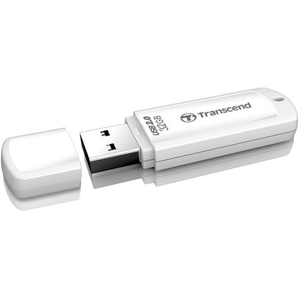 Transcend 32GB JetFlash 370 Memoria USB 2.0 Blanca Slim portátil con garantía 5 años