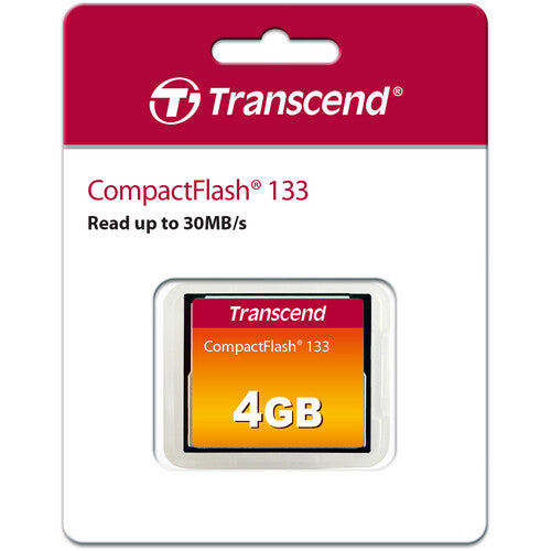 Transcend 4GB CompactFlash UDMA 4 Tarjeta de Memoria 50 MB/s Lectura