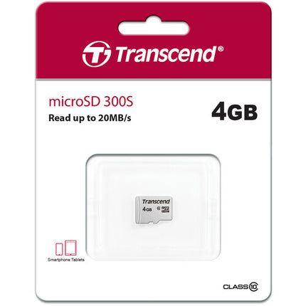 Transcend 4GB microSDHC UHS-I Clase 10 Memoria 20MB/s Lectura 10MB/s Escritura