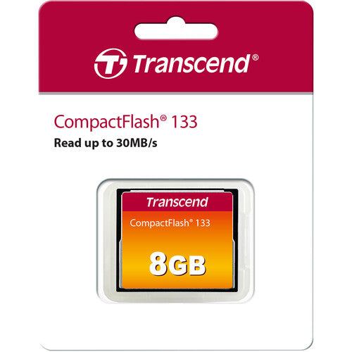 Transcend 8GB CompactFlash UDMA 4 Tarjeta de Memoria 50 MB/s Lectura 20 MB/s Escritura