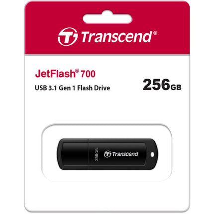 Transcend JetFlash 700 Memoria USB 3.1 Gen 1 256GB Negra