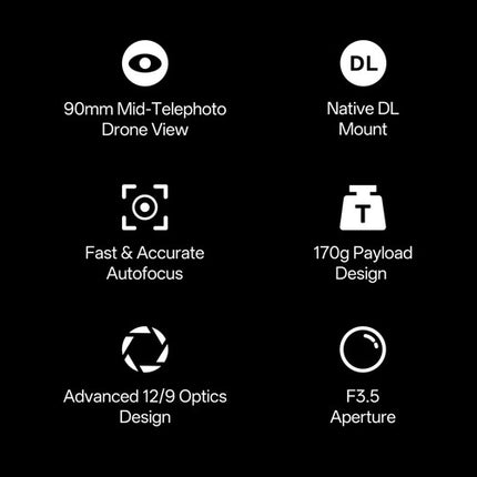 Viltrox AF 90mm f/3.5 Lente Teleobjetivo Compacto para DJI Zenmuse X7