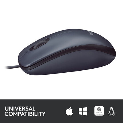 Logitech B100 Ratón Óptico USB 800 DPI Compatible Mac PC Linux