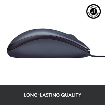 Logitech B100 Ratón Óptico USB 800 DPI Compatible Mac PC Linux