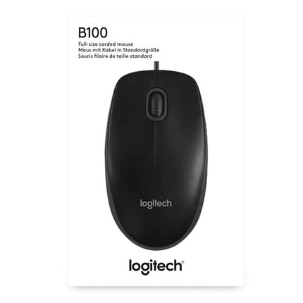 Logitech B100 Ratón Óptico USB 800 DPI Compatible Mac PC Linux