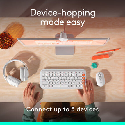 Logitech POP Ratón Inalámbrico Lilac Bluetooth 400 dpi 4 Botones