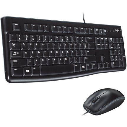 Logitech MK120 teclado y ratón óptico cómodo conexión plug-and-play