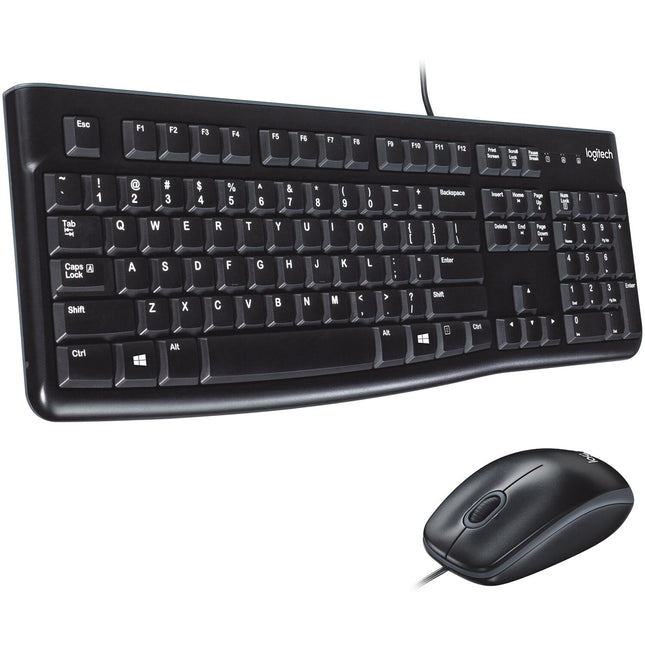 Logitech MK120 teclado y ratón óptico cómodo conexión plug-and-play