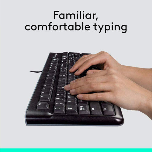 Logitech MK120 teclado y ratón óptico cómodo conexión plug-and-play